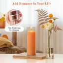 20 Pack 5.9" Tall x 1.8" Diameter Clear Glass Cylinder Vases - Multi-Use Flower Vase, Hurricane & Floating Candle Holders for Wedding Centerpieces, Home Decor, Table Displays (20)