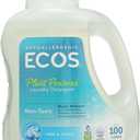 Earth Friendly Products Ecos 2X Liquid Laundry Detergent Free & Clear, 100 Fl Oz (Pack of 4)