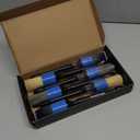 MVEQRRN 6pcs Car Detailing Brush Set-2pcs Boars Hair Car Detailing Brushes,2pcs Ultra Soft No Scratch Detailing Brush for Air Vent,Leather Seat 2pcs Detail Brushes for Interior Exterior(Blue)