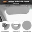 Left Driver Side Sun Visor Fit for Ford E150 E250 E350 Super Duty 2009 2010 2011 2012 2013 2014 Grey Without Light Replace # 9C2Z-1504105-FA