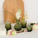 Mini Bud Vases As Wedding Centerpieces for Tables,Clear Bud Vases for Flowers,Small Flower Vases Suitable for Birthday Party,Anniversary,Wedding Reception,Baby Shower (Dark Green, 24PCS)