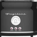 FRIGIDAIRE 2 Slice Toaster, Retro Style, Wide Slot for Bread, English Muffins, Croissants, and Bagels, 6 Adjustable Toast Settings, Cancel and Defrost, 900w, Black
