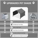 Dog Shade Shelter Outdoor Deep Grey Tent for Large Medium Dogs, 4'x4'x3' Outside Sun Rain Canopy Pet House for Cats Pigs Livestock with Waterproof Roof Ground Nails