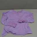 Haloumoning Girls Oversized Long Sleeve T Shirts Kids Casual V Neck Cute Tops Basic Tees with Thumb Holes 4-14Y Purple