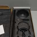 Hoimpro 17" Matte Black Stainless Steel Standing Towel Rack Double Towel Ring Hand Towel Stand Holder, Bathroom Accessories Set Hardware Towel Bar Hanger for Bathroom Vanity and Kitchen Countertops