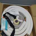 10FT Mini Split Line Set 1/4" & 3/8" O.D Copper Pipes Tubing with Nuts & Installation Kit, 3/8" White Thickened PE Insulation Coil for Air Conditioning or Heating Pump Equipment & HVAC