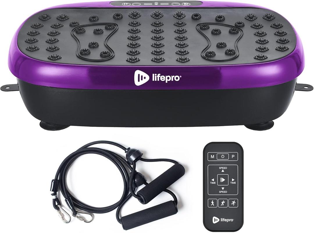 Lifepro Vibration Plate Exercise Machine with Magnetic Acupoints - Full Body Vibration Platform for Beginners and Recovery - Ideal Lymphatic Drainage Massager for Muscle Toning and Overall Fitness