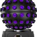 MOKA SFX LED Moving Head Sphere Light 6-in-1 RGBWA+UV Infinite 360 Rotating Magic Ball Effect Light with DMX512, Sound Active for DJ, Club, Party, Wedding, Stage Disco Lighting