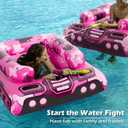 Inflatable Tank Pool Floats Adults - Jasonwell Kids Pool Floaties Swimming Pool Tank with Water Cannon Gun Swim Floaty Rafts Lake Beach Party Pool Toys for Boys Girls Kids Adults