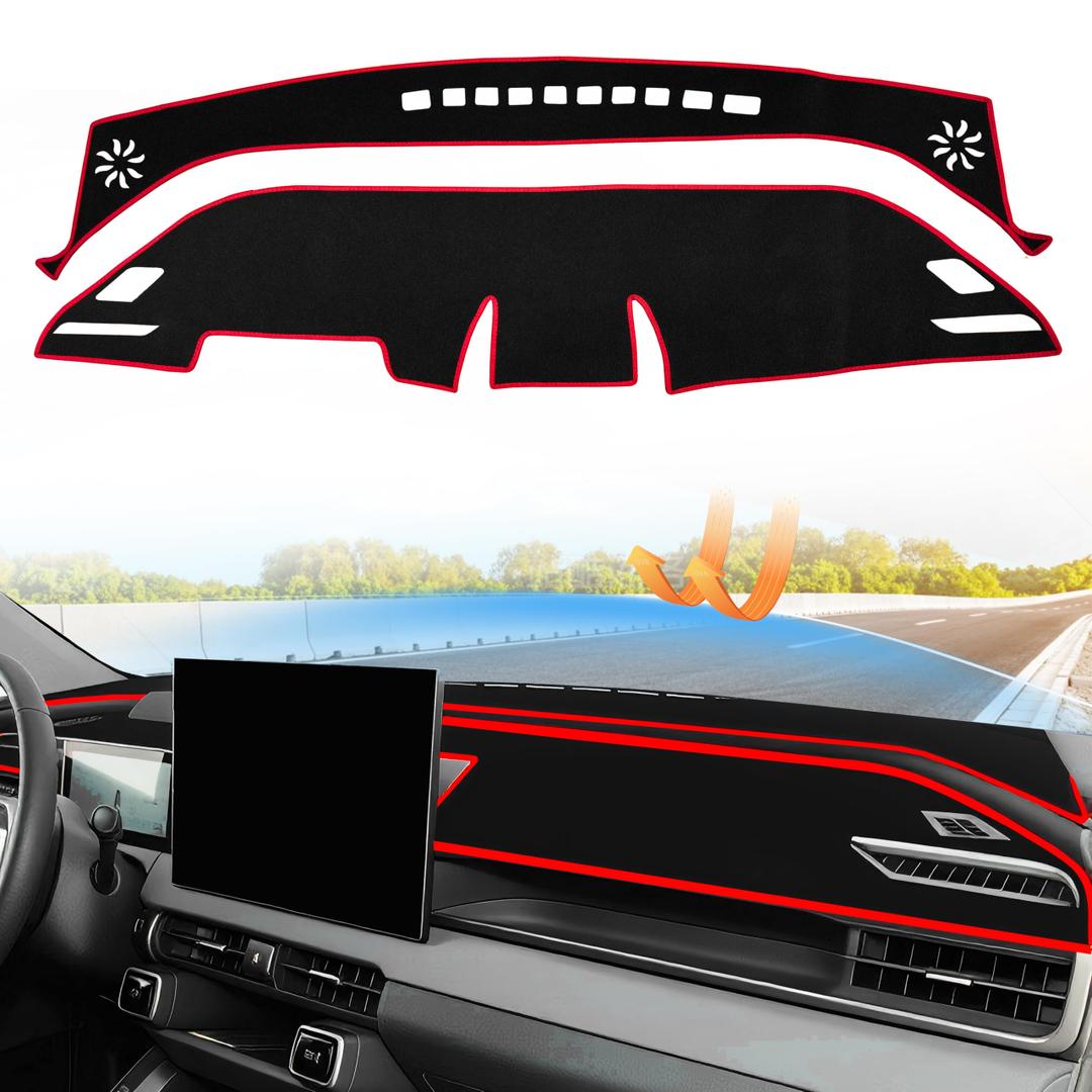 RSLUX Dash Cover for Toyota RAV4 Accessories 2026 Dashboard Cover Mat Non-Slip Center Console Protector Mat Sunshade Carpet Cover Pad Custom Fit, All Gray