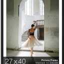 27x40 Large Picture Frame for Wall, Vertical or Horizontal Wall Hanging Large Poster Frame for Photo and Posters, Poster Frame 24x36 with Mat 27x40 Without Mat (27X40 -1 Pack, Black)