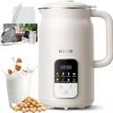 GDOR 35oz Nut Milk Maker, 9-in-1 Plant Milk Machine for Homemade Almond/Oat/Soy, Juice & Smoothie, Blender with 12 Stainless Steel Blades, Keep Warm, 12H Delay, Boil Water and Self-Cleaning