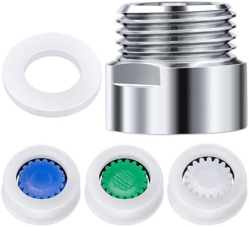 PAGOW 5 Shower Flow Reducer Limiter Set, gpm 1.5 2.0 2.5 Shower Head Flow Restrictor, 1 Pcs Washer, 1 Pcs 1/2 Inch Restrictor Valve, Water Flow Saver Adapter Set for Handheld Shower