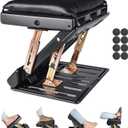 Foot Rest for Under Desk at Work 4-Level Height Adjustable, Ergonomic Foldable Footrest for Office, Gaming,Computer, Soft & Removable Pad Desk Foot Stool Suitable for All Seasons (Black)