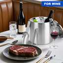 Ice Bucket, 3L Double Wall Insulated Ice Bucket with Lid,Scoop,Tongs- Inner Layer 304 Stainless Steel Ice Container Keep Ice Frozen Longer- Ideal for Cocktail Bar,Parties,Chilling Beer Win