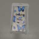 Case for Galaxy M55 Case/Samsung M55 5G/Galaxy C55 5G/Galaxy F55 5G SM-M556B Cute Case, Clear Flexible Bumper TPU Soft Rubber Silicone Cover Phone Case for Samsung Galaxy M55 Blue Butterfly