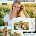 Digital Camera 4K Autofocus Vlogging Camera for Photography with 16X Zoom Anti Shake, 32GB Card, 48MP Compact Portable Point and Shoot Camera for Kids Boys Girls Teens Beginner, White