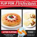 SugarWhisk Flip Pancake Maker Machine, Ceramic Coated Pancake Pan for 6.5 Inch Pancakes, Omelette, Crepe & Quesadilla, Frittata, Double Sided Omelette Pan Nonstick, Pale Blue