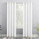 Sun Zero Nolita 2-Pack Solid Total Blackout Grommet Curtain Panel Pair, 54" x 84", White