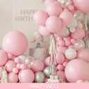 PartyWoo Pink Balloons 140 pcs Different Sizes of 18 12 10 5 Inch Pastel Pink Balloons Arch Kit Garland for Baby Shower Gender Reveal Birthday Bridal Shower Princess Party Decorations Pink-Q05