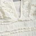 Floerns Women's Cute Halter Mini Dress Frill Trim Layered Ruffle A Line Going Out Dresses White X-Small
