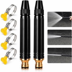 2PCS High Pressure Hose Nozzle, 2026 Upgraded Home High-Pressure Car Wash Water Gun with Booster Nozzle and Hose, Garden Hose Sprayer for Watering Plants and Vegetables, and Car Washing