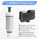 C-100500-K Flush Valve Cartridge Assembly, for 500, 501, 501A, 501B, 503, 504 Series Tank System, Compatible with M-101526-F3, M-101526-F4 Pressure Assist Tank