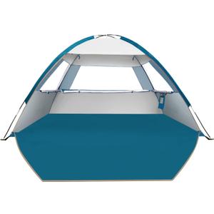 COMMOUDS Beach Tent Sun Shade for 3 Person, UPF 50+ Beach Sun Shelter Canopy Tent, Lightweight, Easy Set Up and Carry (Silver) COMMOUDS Beach Tent Sun Shade for 3 Person, UPF 50+ Beach Sun Shelter Canopy Tent, Lightweight, Easy Set Up and Carry (Silver)