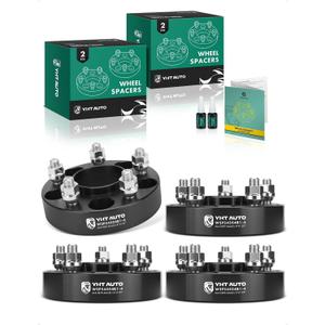 YHTAUTO 5x4.5 Hub Centric Wheel Spacers 1.25 Inch Fit Explorer, Edge, Mustang, Ranger, Aviator, Town Car, B2500, B3000, B4000, Mountaineer, 5 Lug 5x114.3mm Tire Spacers 1/2"-20 Studs, 70.5mm Hub Bore