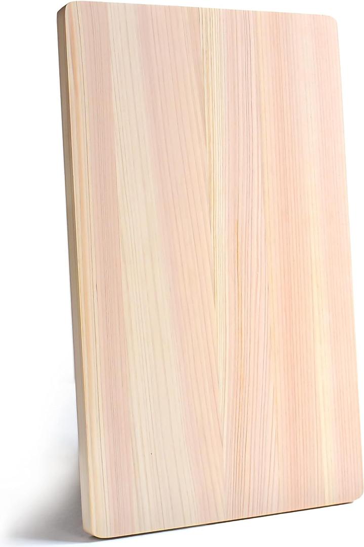 YAMASAN KYOTO UJI Japanese Hinoki Cutting Board - Medium- Natural Cypress Wood Cutting Board, Kitchen Chopping Board, High Durability, Made in Japan (15.358.660.59 inch) (Medium)