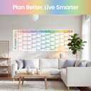 2026 Wall Planner Large 47.2"x16.5"  Double-Sided Laminated Year Calendar with Rolled Packaging, No-Crease Design, 8 Stickers  Home Office Wall Organiser, Bright Colours