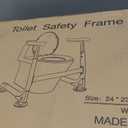 Toilet Safety Rails (350LBS), Adjustable Height Toilet Safety Frame for Elderly and Disabled, Stand Alone Toilet Safety Rails for Seniors, Handicap Toilet Rails Fits Most Toilets, Wood Color