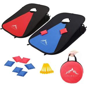 Himal Collapsible Portable Corn Hole Boards with 8 Cornhole Bean Bags (3 x 2-feet)