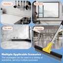 Large Heavy-Duty Floor Squeegee, 18 Rubber Blade Broom & 62 Long Handle Floor Squeegee for Concrete, Bathroom Tile, Garage Concrete, Deck, Shower Glass, Window Cleaning