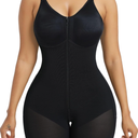 YIANNA Fajas Colombianas Postpartum Shapewear for Women Tummy Control Butt Lifter Body Shaper with Zipper Crotch, S