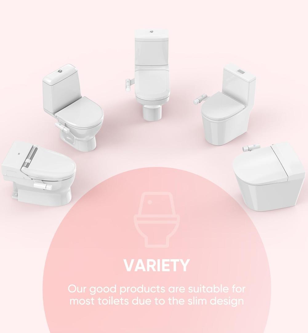 Ultra-Slim Bidet Attachment, Non-Electric Bidet Attachment for Toilet Seat