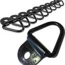Heavy Duty Truck Bed Tie Down Anchors Rings Trailers Hook Cargo Bolt on V Ring Pickups Rail Accessories (10 Pack)