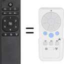 Ceiling Fan Remote Control Replacement Compatible with Harbor Breeze A25-TX025 A25-TX012 - DC Motor, 6-Speed Fan Control, Light Dimmer, Reverse Airflow, Sleep Timer, with Wall Mount Holder
