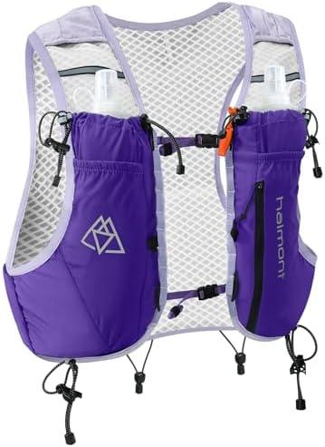Haimont 10L Trail Running Hydration Vest with Soft Flasks | Reservoir Compatible, Bounce-Free Fit, Quick-Access Storage, Pole Carry, Whistle