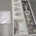 4-Light Crystal Kitchen Island Pendant Light Rectangular Chandelier Silver, Rectangle 4-lights