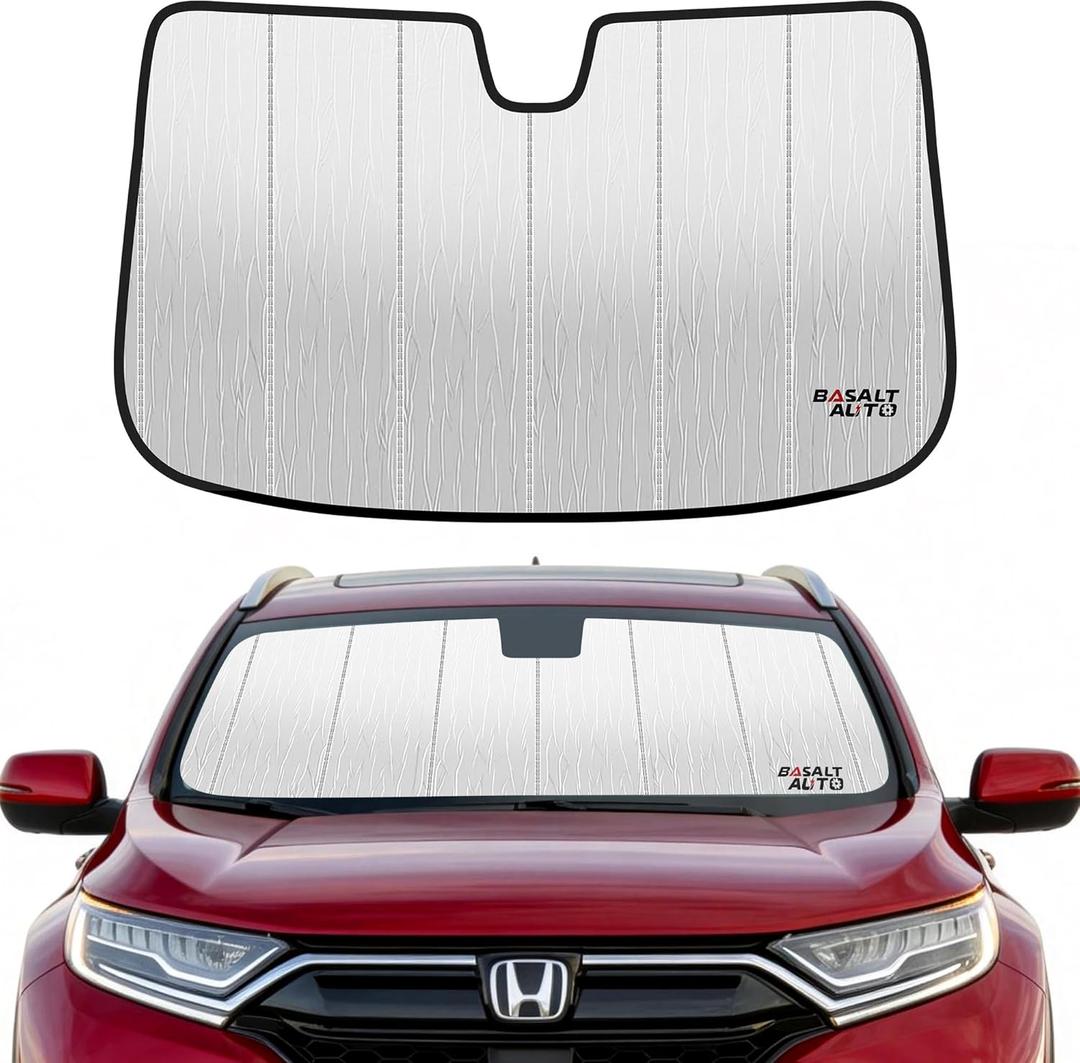 2017-2022 CR-V Windshield Sun Shade Compatible for 2017-2022 Honda CR-V Silver Reflective Foldable Front Sun Visor Sunshade Protector with Storage Bag Keep Interior Cool