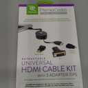 ReTrak® Retractable Standard HDMI® Cable with Mini, Micro, and DVI Adapters, 5 Ft. in Black