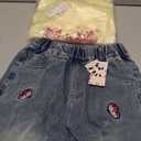 Peacolate 5-12Years Spring Fall Clothingsets Kid Little&Big Girls Pullover Long Sleeve T Shirt and Embroider Butterfly Jeans, Size 10-12 Years