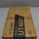 Rfiver Universal Table Top TV Stand TV Base Replacement for Most 27-60 Inch LCD LED Flat Curved Screen TVs Holds up to 88lbs, Height Adjustable TV Mount Stand with Tempered Glass Base, VESA 400x400mm