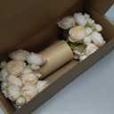 Ling's moment Ranunculus Artificial Flower, Faux Silk Mini Ranunculus Flowers for DIY Bouquet, Bulk Fake Wedding Filler Flowers for Centerpieces Arrangements Bridal Shower Decorations, Cream