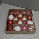 Valentines Day Decorations, 21pcs Ball Shaped Valentine Ornaments for Tree, Xmas, Love Day and Wedding Anniversary Party (Red)