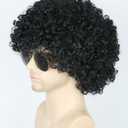 Black Afro Wig for Men or Women 70s 80s Disco Rocker Wig Costume Party Wigs