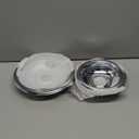 Electric Stove Drip Pans Set of 4 (2 x 6-Inch & 2 x 8-Inch) Stove Drip Pans for Electric Stove for Whirlpool, Maytag, KitchenAid & More - Compatible with W10196405 & W10196406 Stove Burner Drip Pan (Silver)