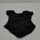 Capezio girls Short Sleeve Leotard - Girls (Large (12-14), Black)
