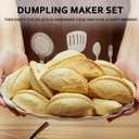 Empanadas Press Maker Mold Set,4-inch Dumpling Maker With Dough Cutter, Professional Kitchen Gadget for Empanada, Pierogi, Pastelitos, Calzone, Turnovers 4"-White